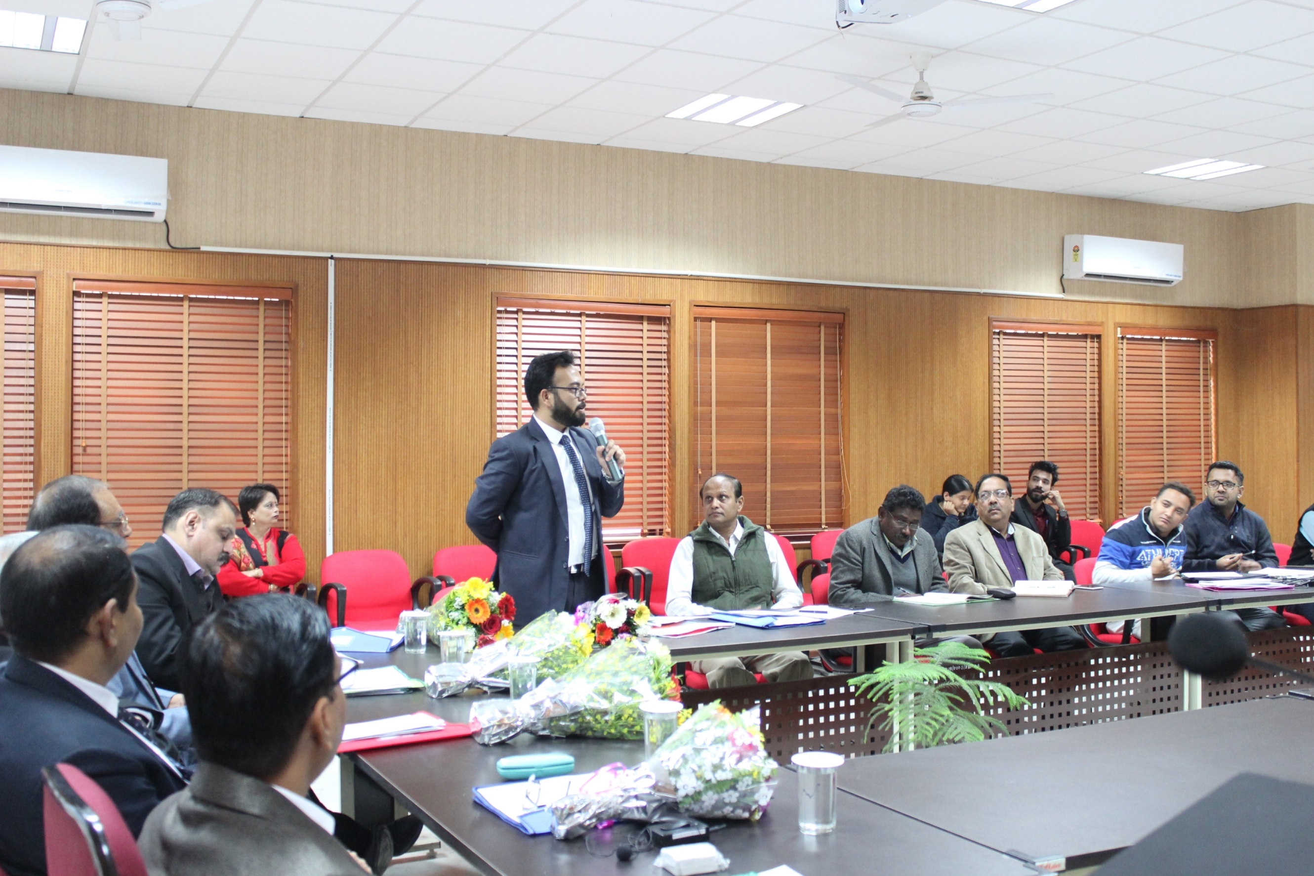 Mr. Chiranjiv Guha , Analyst NSDC, interacting with the house