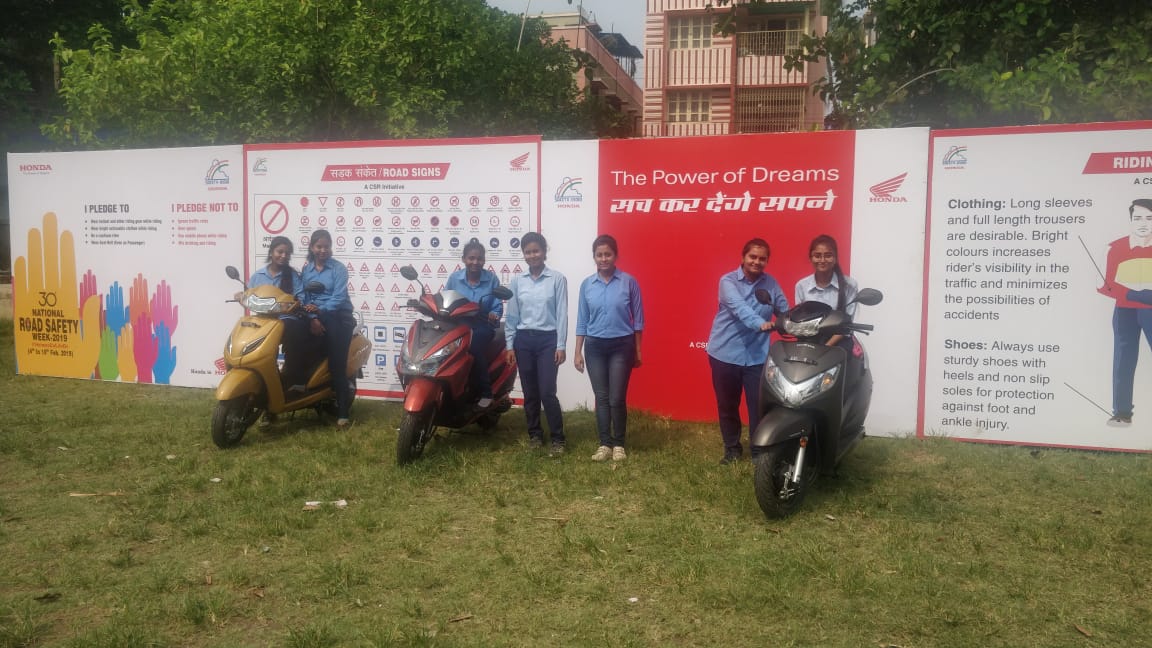Two wheeler Driving Training for The Girl Trainees