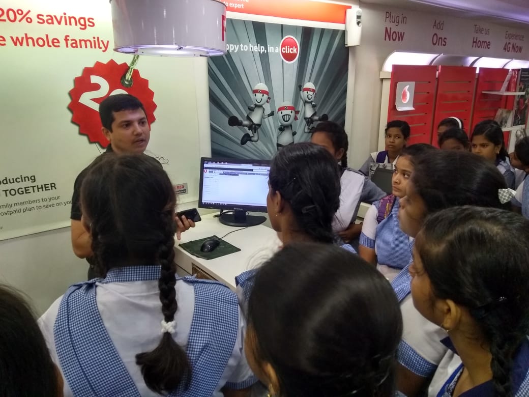  Industry visit organized in IT/ITES sector. Store Manager  Mr. Anirban Mukharjee has  introduced them with the industry.