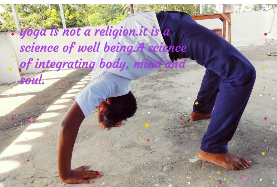 Yoga means connection between body & mind and connection between soul and supersoul.