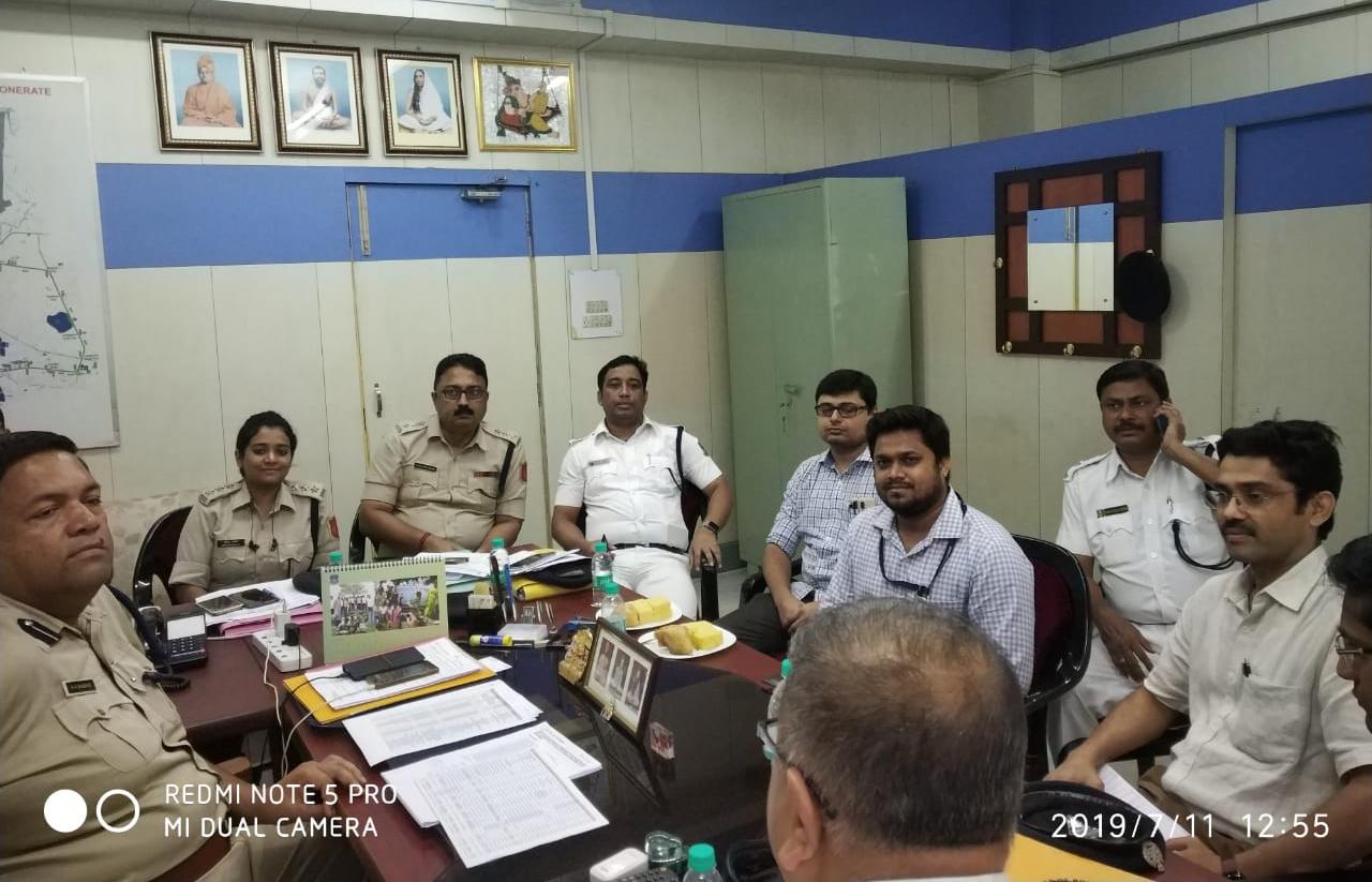 Meeting of PBSSD with Bidhan Nagar Police Commissionarate  chaired by Sri R.N.Banerjee, IPS, Dy Commissioner of Police, Bidhan Nagar Zone I