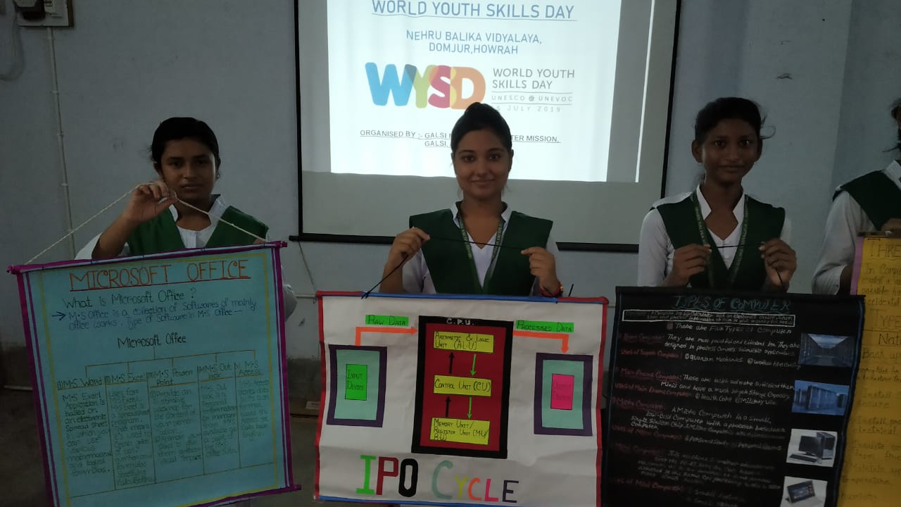 Students of Aligunj RRB Vidyalaya celebrating WYSD