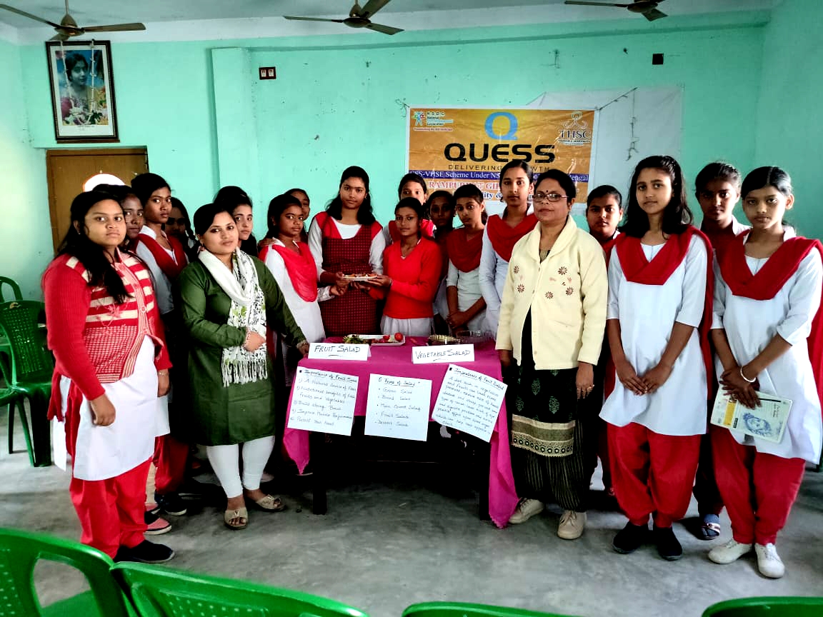 A group activity on preparation of Green Salad