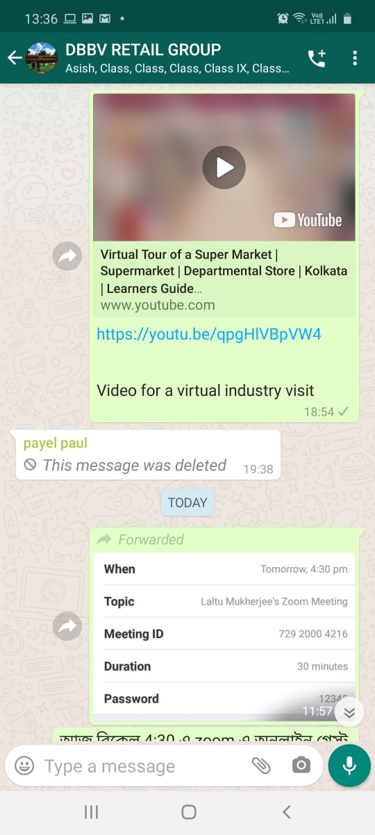 Virtual Industry Visit for Retail Sector
