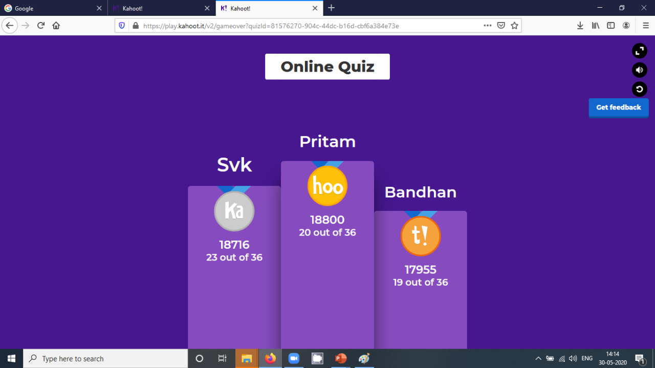 Online Live Quiz Competition for students in Retail Sector under CSS-VSE