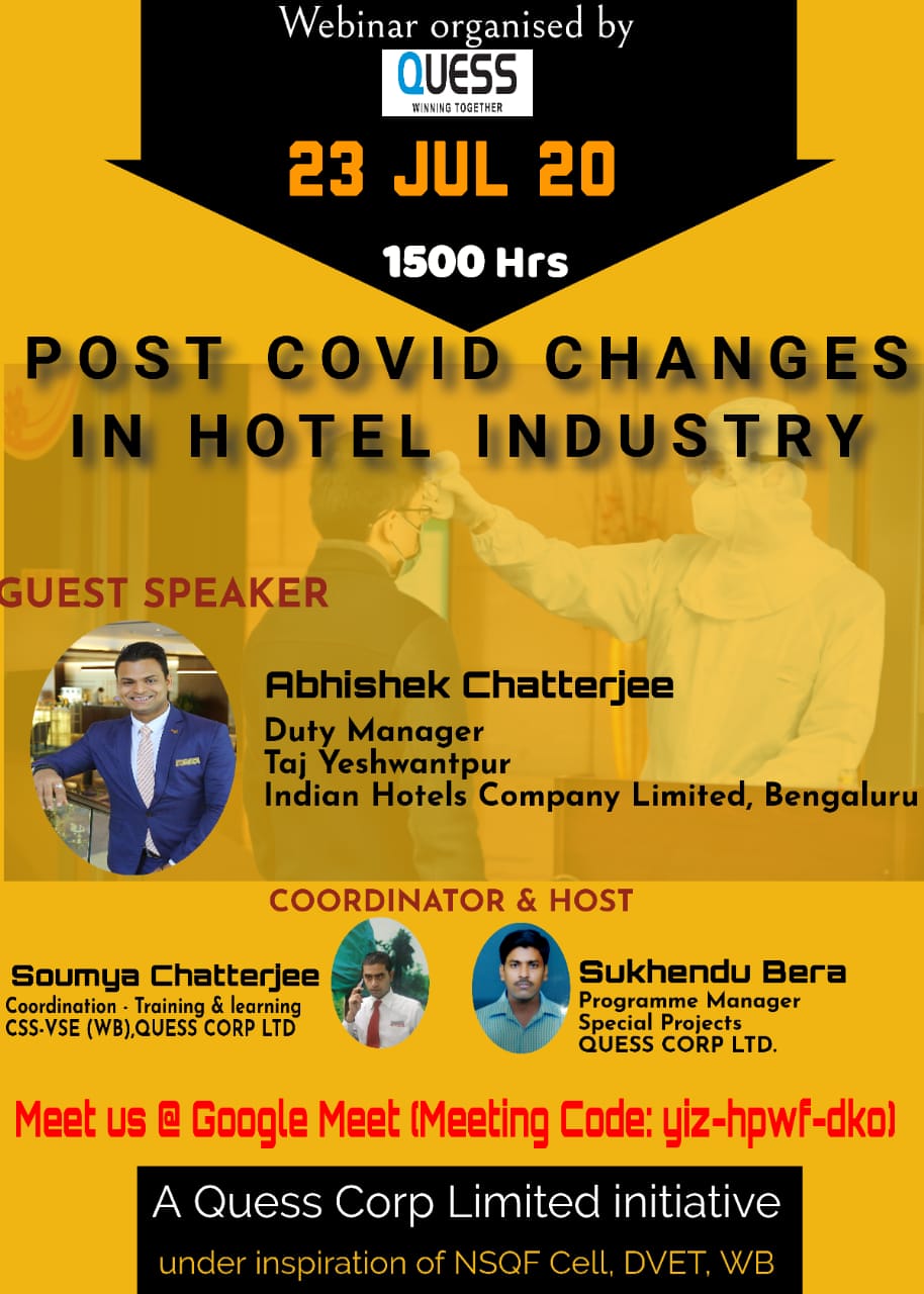 Webinar on Post Covid changes in the Hotel Industry Programme