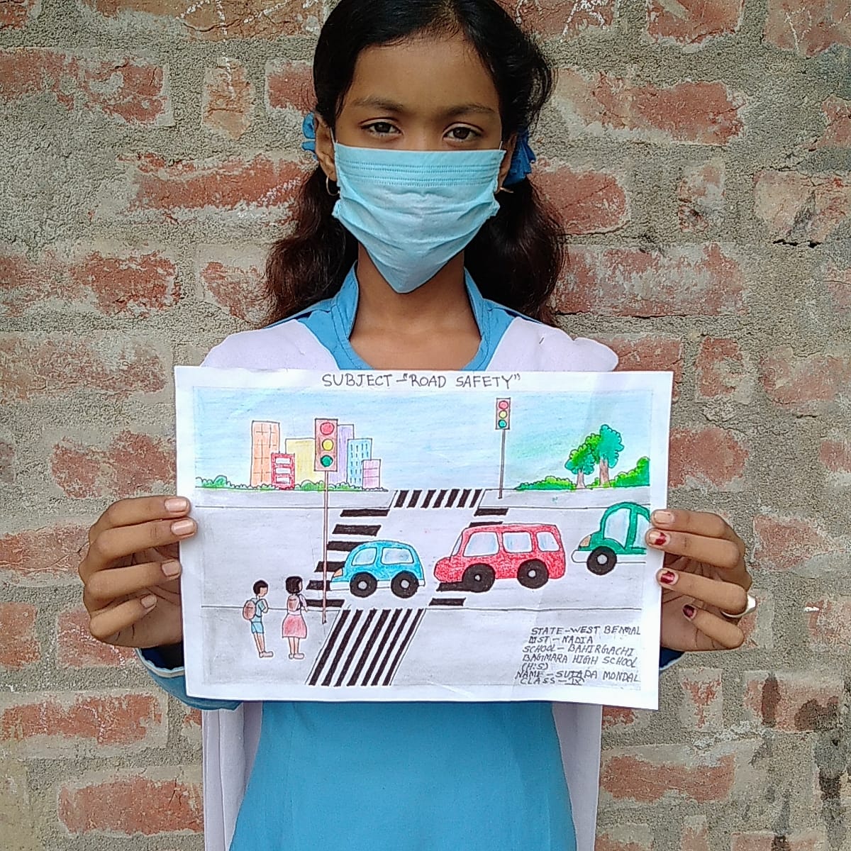 Poster preparation on  Road Safety And Awareness