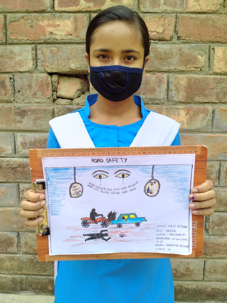 Poster preparation on  Road Safety And Awareness