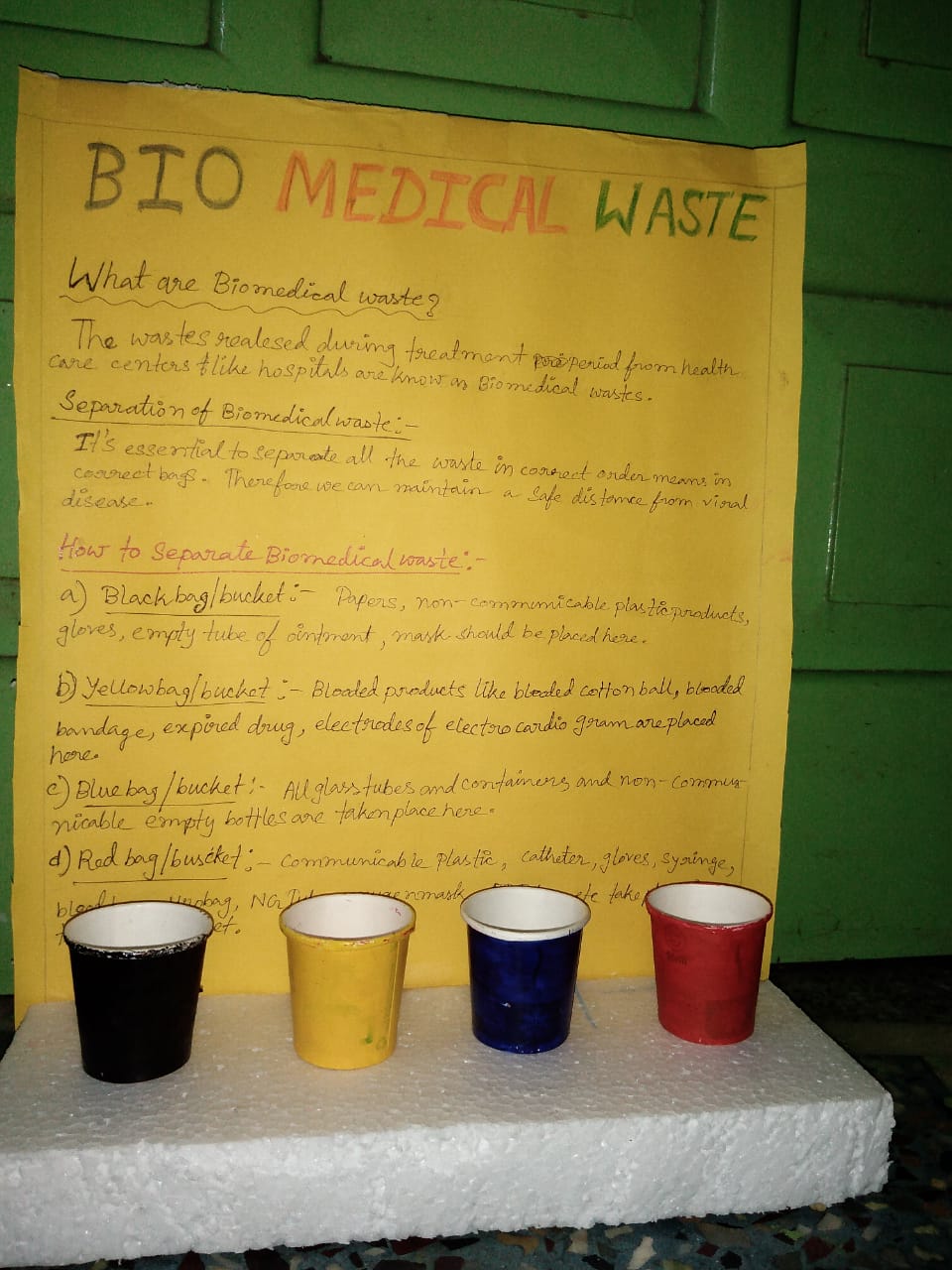 Student's of HOWRAH JOGESH CHANDRA GIRLS' SCHOOL. Model topic is  BIOMEDICAL WASTE MANAGEMENT